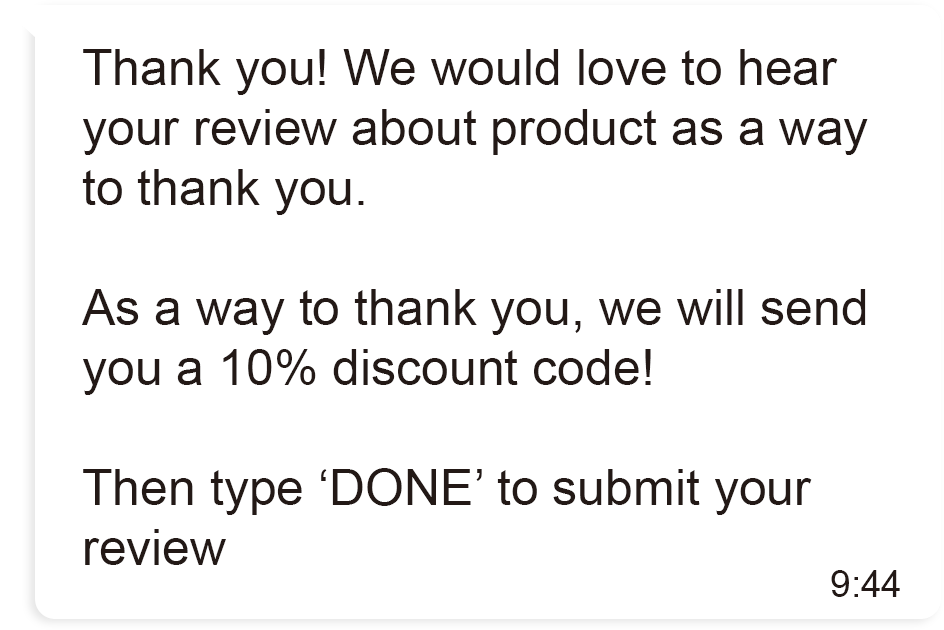 Review request tool on Shopify