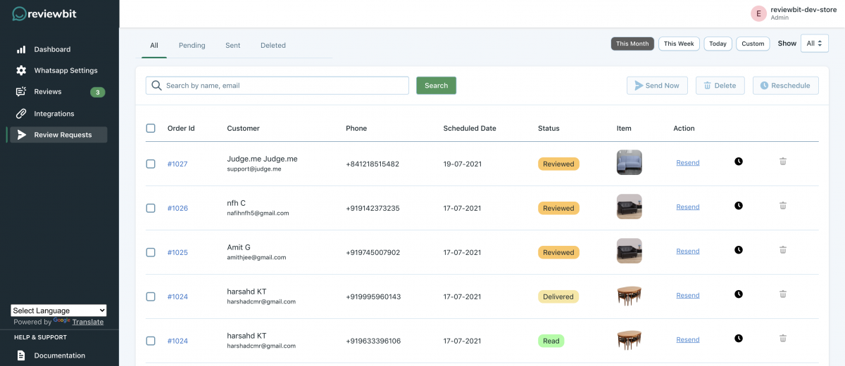 integration with judge.me