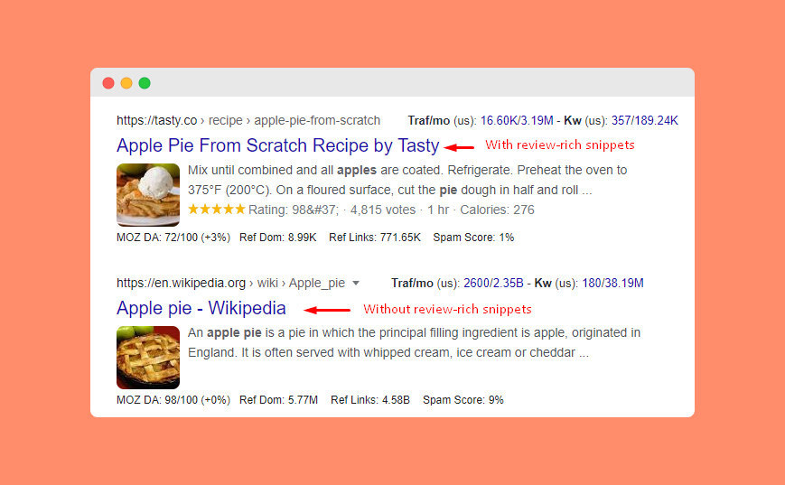 review rich snippets